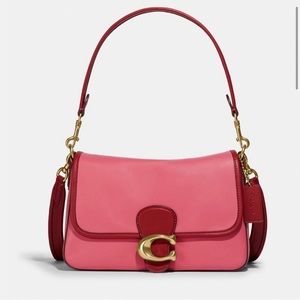 Coach Soft Tabby Watermelon Color- with long strap